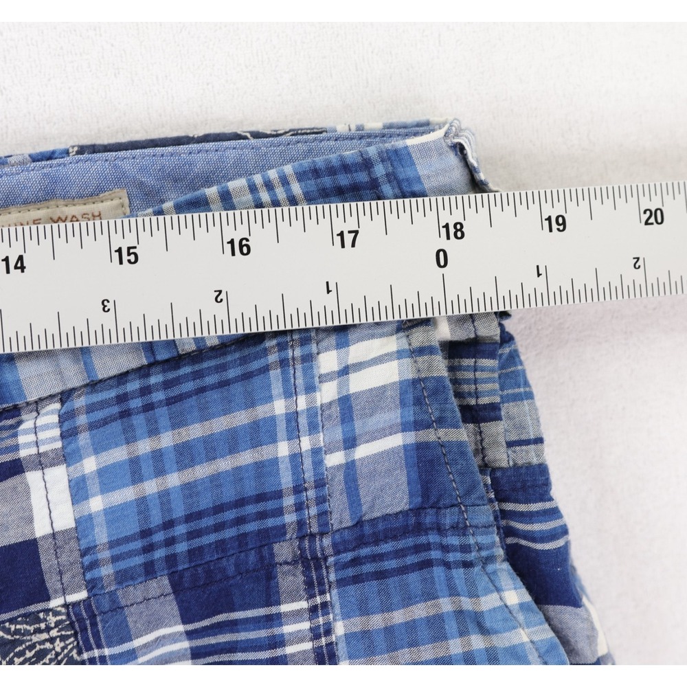 Polo Ralph Lauren Indian Madras Patchwork Shorts Mens 36 Blue Plaid Bandana - Picture 3 of 11